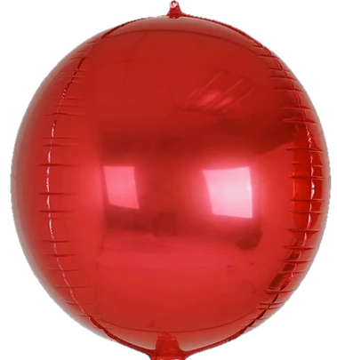 18"B Sphere Red flat (5 count)