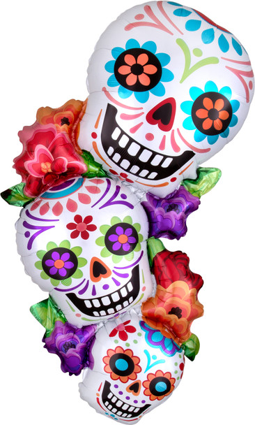 38"A Halloween Stacking Sugar Skull Pkg (5 count)