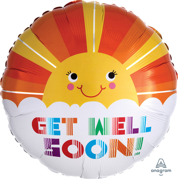 18"A Get Well Smiley Sunshine (10 count)