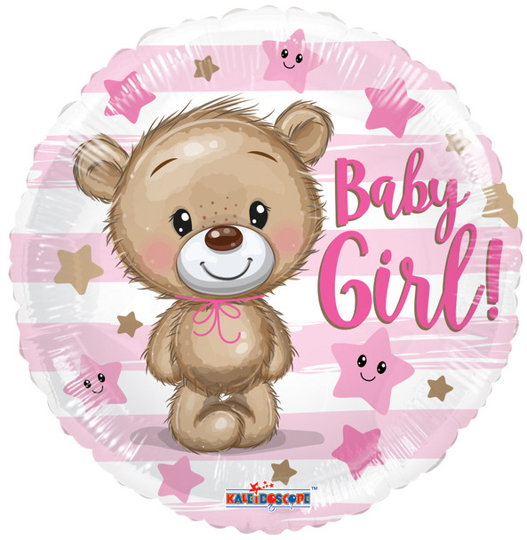 4"K Baby Girl Bear Gellibean Air-Fill Only (10 count)