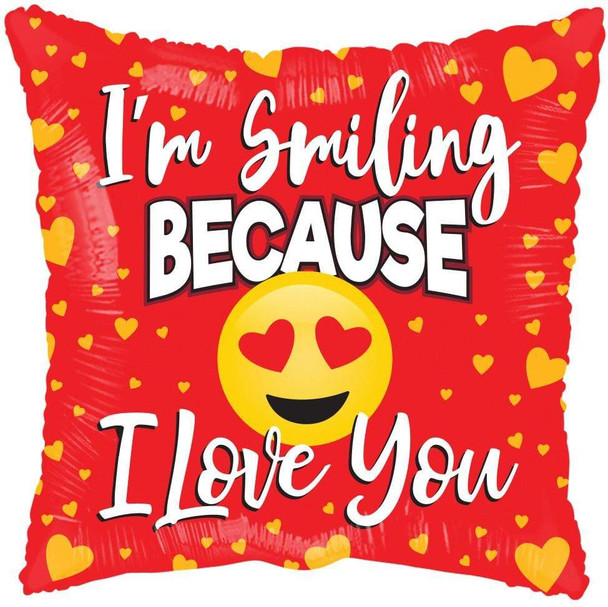 18"K I'm Smilin' Because I Love You flat (10 count)