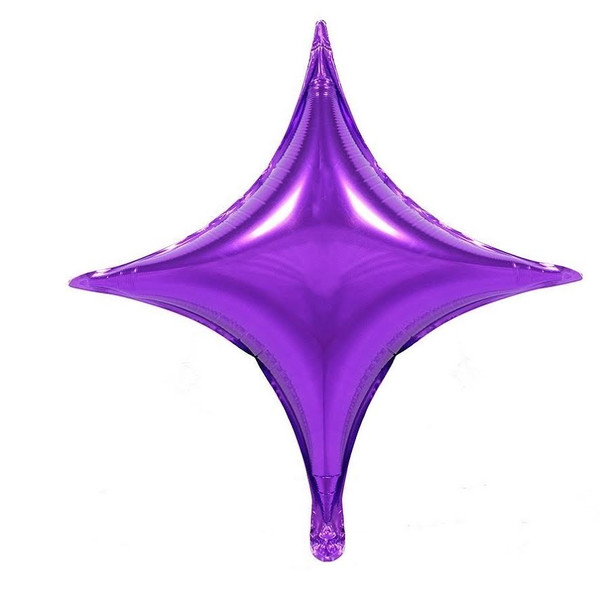 10"B 4 Point Star Purple Air-Fill flat (10 count)