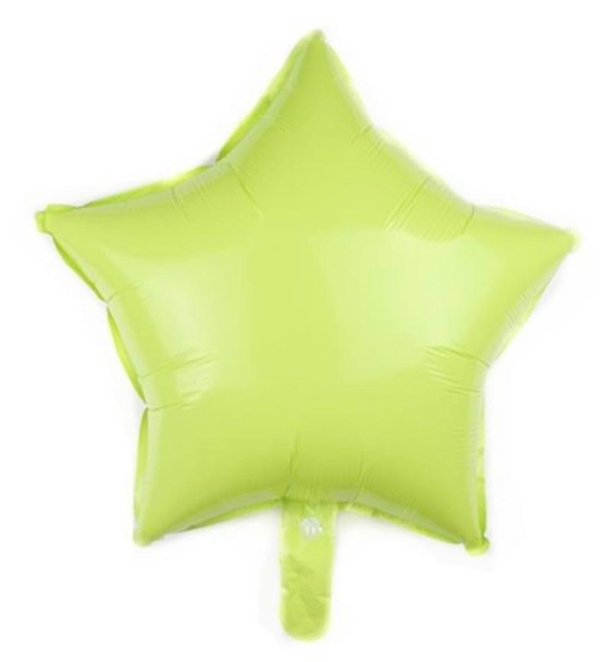 18"B Star Pastel Green flat (10 count)