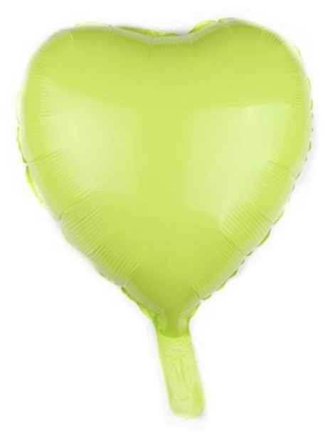 18"B Heart Pastel Jellybean Green (10 count)