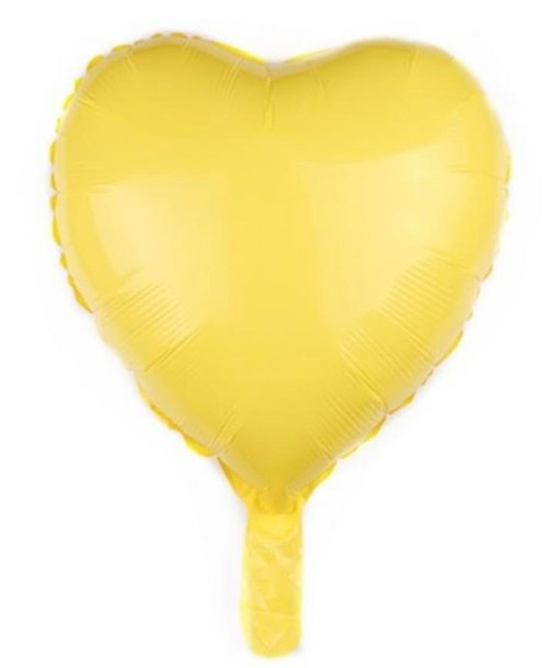 18"I Heart Pastel Jellybean Yellow (10 count)