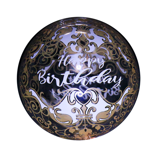 20"B Bobo Printed Happy Birthday Filigree Pkg (5 count)