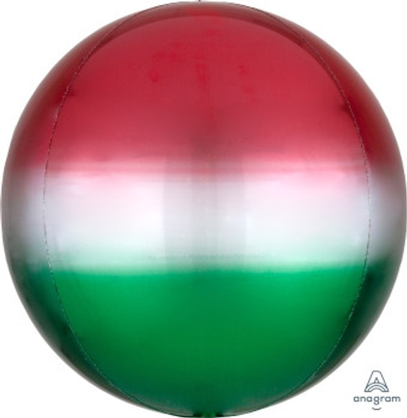 16"A Orbz Ombre Red & Green Pkg (5 COUNT)