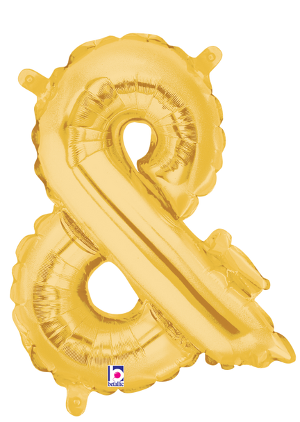 14"S Gold & Ampersand  Pkg (5 count)