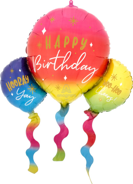 36"A Happy Birthday Fun Balloons Pkg (5 count)