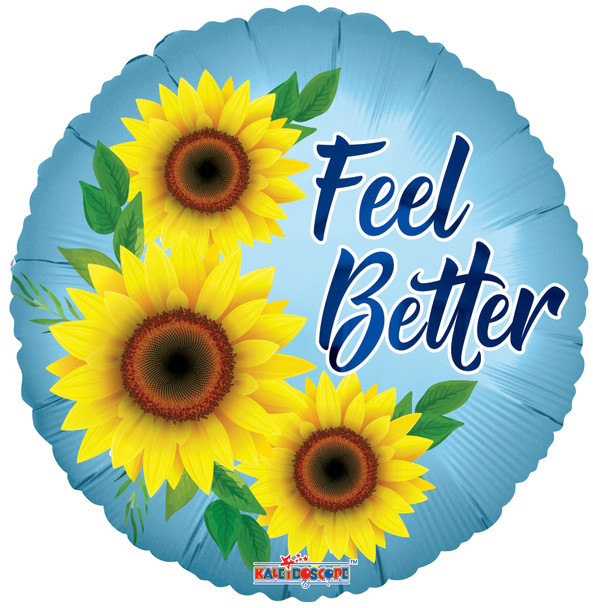 18"K Get Well Soon Feel Better Sunflower (10 count)