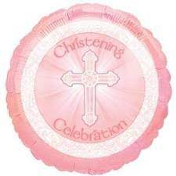 18"A Christening Girl flat (10 count)