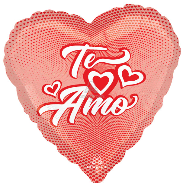 18"A Te Amor Corazones flat (10 count)