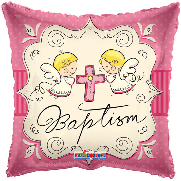 18"K Baptism Pink Square Pkg (10 Count)