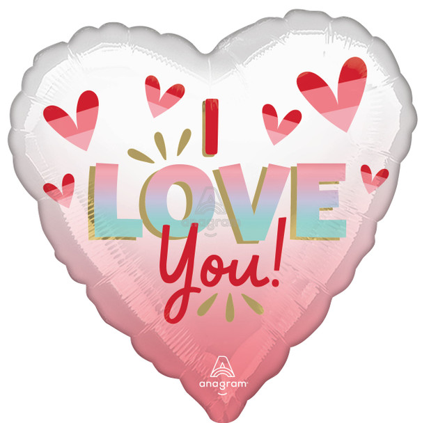 18"A I Love You Diffused Ombre Pkg (5 count)