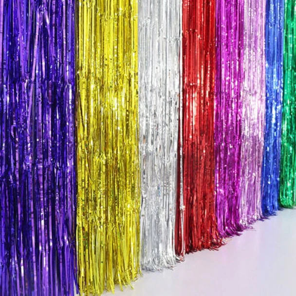 Foil Curtain Royal Blue 8' x 3' Pkg (1 count)