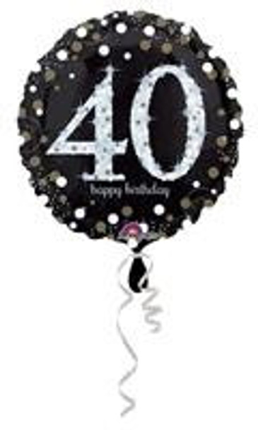 18"A Happy Birthday Sparkling 40 Holographic Pkg (5 count)