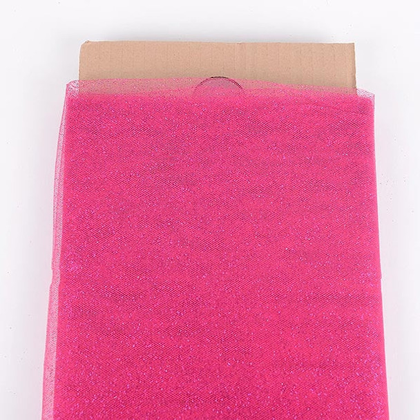 Glitter Fuchsia Tulle 54 Inch x 10 Yards