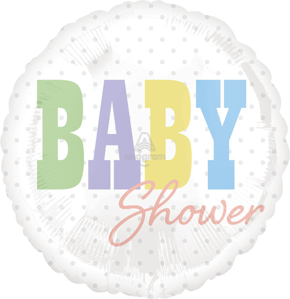 18"A Baby Shower Pastel flat (10 count)