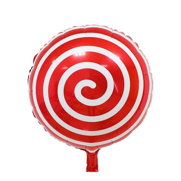 18"B Candy Swirl Red flat (10 count)
