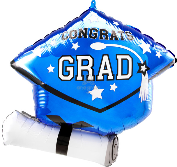 25"A Congrats Grad Be True To School Blue Pkg (5 count)