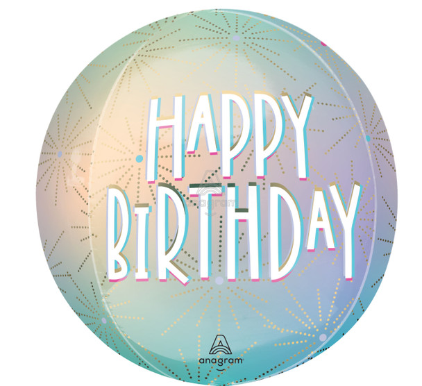 16"A Happy Birthday Pastel Dream Orbz Pkg (5 count)