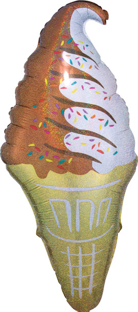 41"A Food  Ice Cream Cone Holo Pkg (5 count)