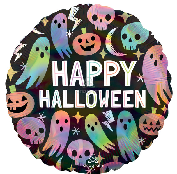 18"A Halloween Pastel Irdscnt flat (10 count)