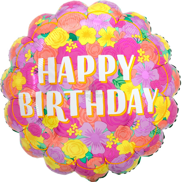 28"A Happy Birthday Floral Fun Pkg (5 count)