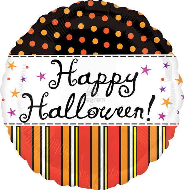 18"A Happy Halloween Dots flat (10 count)