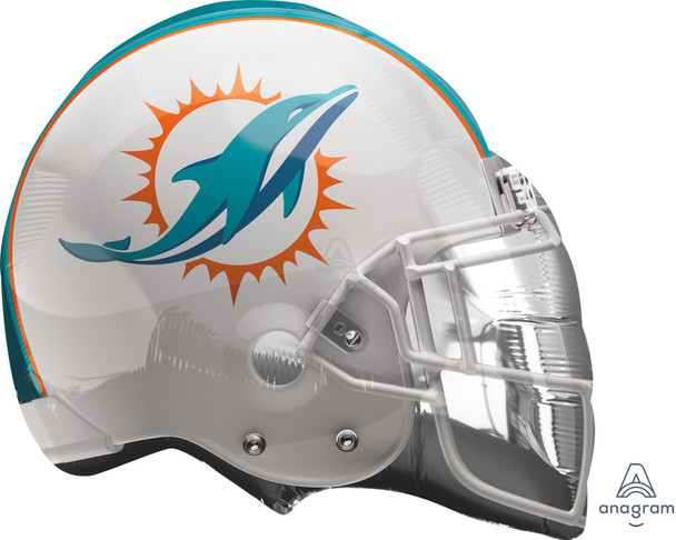 21"A Sports Football Helmet Miami Dolphins flat (5 count)