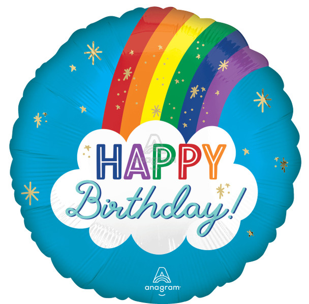 18"A Happy Birthday Rainbow Pkg (5 count)