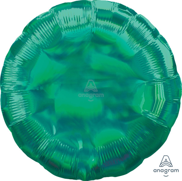 18"A Round Iridescent Green Holographic Pkg (5 count)