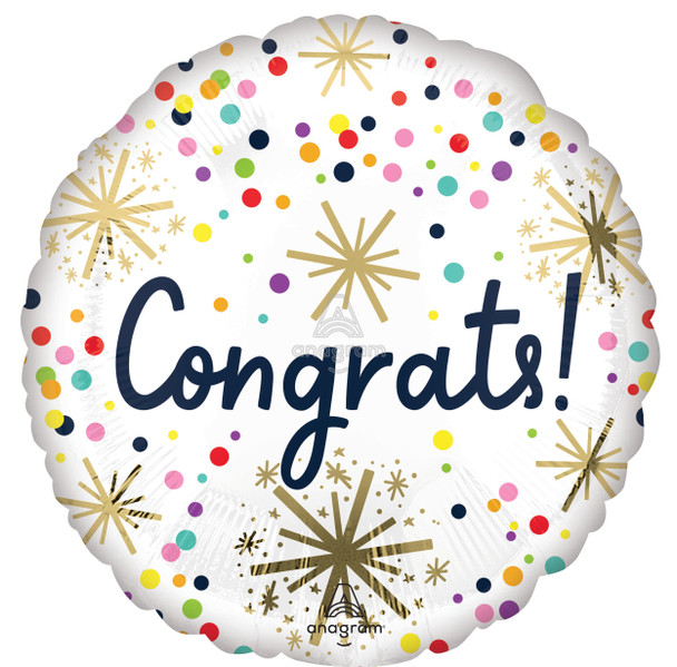 18"A Congrats Confetti Sprinkle Pkg (5 count)