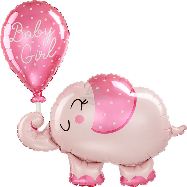 31"A Baby Girl Pink Elephant Pkg (5 count)