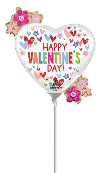 12"A Valentine Hearts & Daisies Air-Fill Only (10 count)