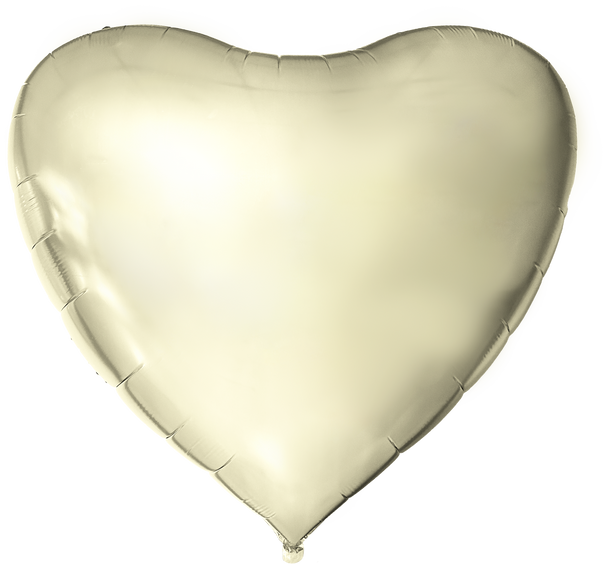 68"B Giant Heart White Gold Foil Pkg (1 COUNT)