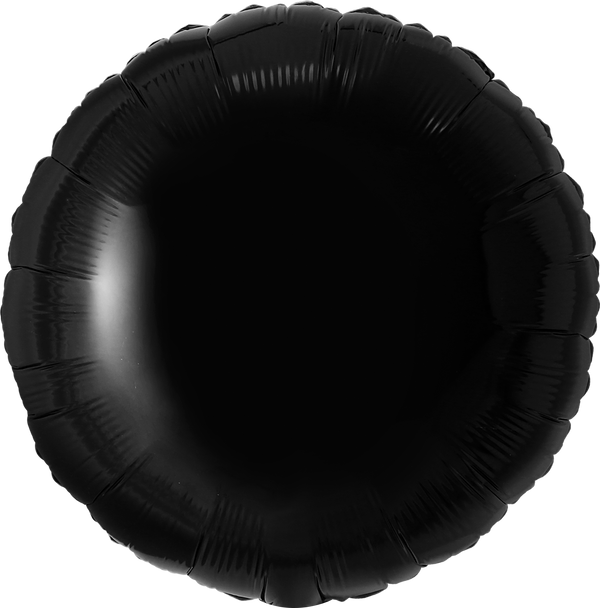 68"B Giant Round Black Foil Pkg (1 COUNT)