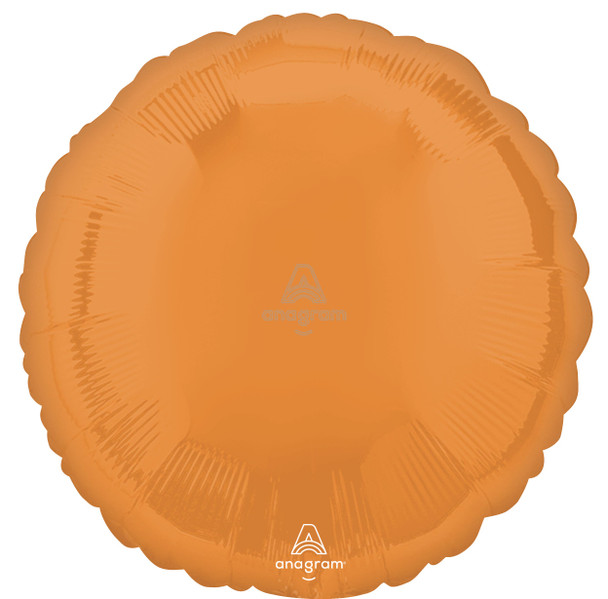 18"A Round Vibrant Orange flat (10 count)