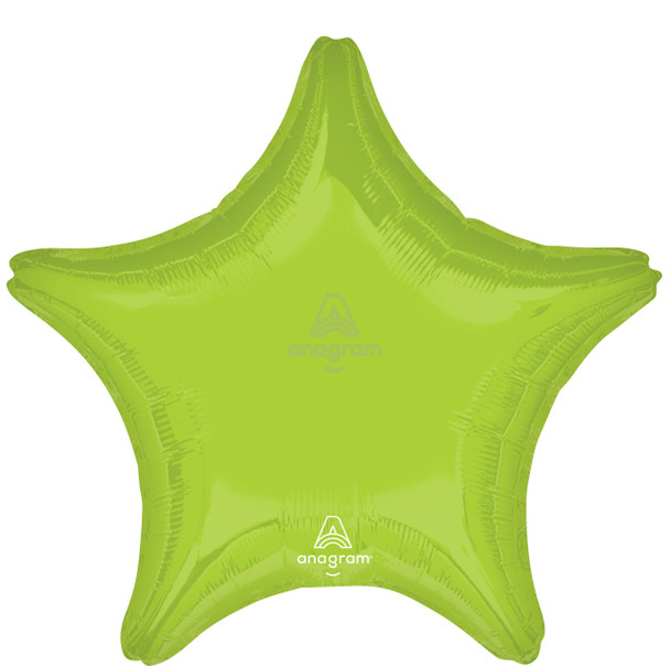 19"A Star Vibrant Green Lime flat (10 count)