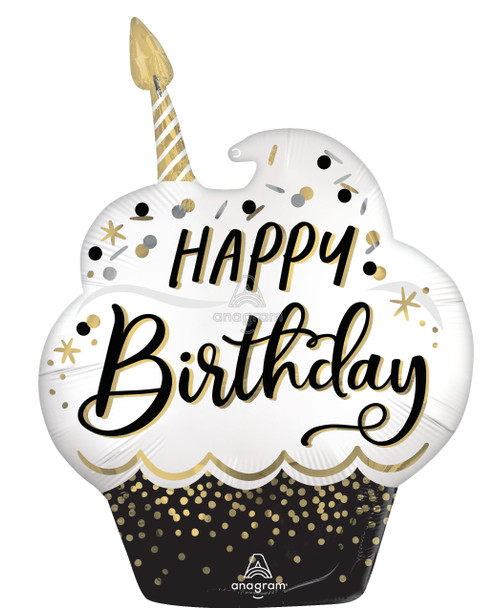 29"A Happy Birthday Cupcake Wishes BSG  Pkg (5 count)