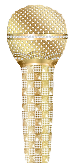 33"B Microphone Super Star Gold pkg (5 count)