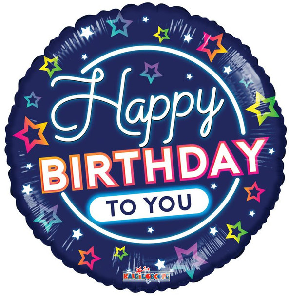 18"C Happy Birthday To You Glow Gellibean Pkg (5 COUNT)