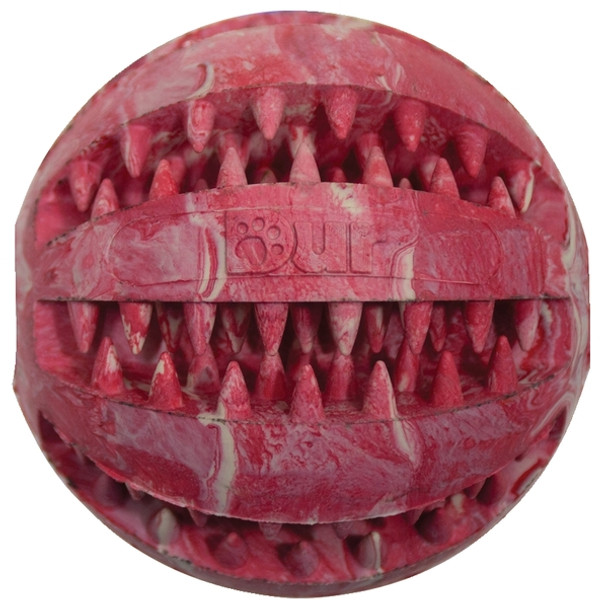 Dog Toy Medium Ball Red/White Vanilla Scent (1 count)
