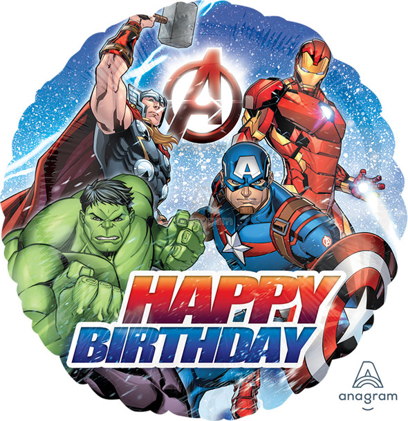 18"A Avengers Animated Happy Birthday Pkg (5 count)