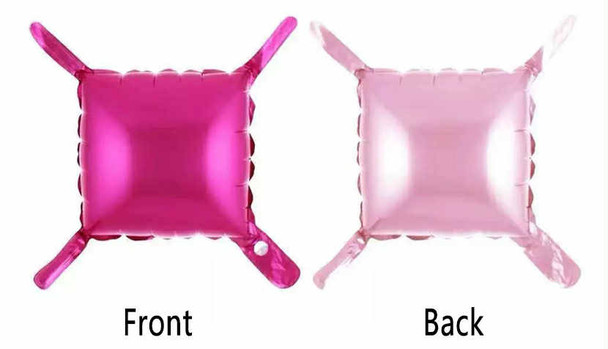 22"B Squares Hot Pink/Light Pink flat (10 count)