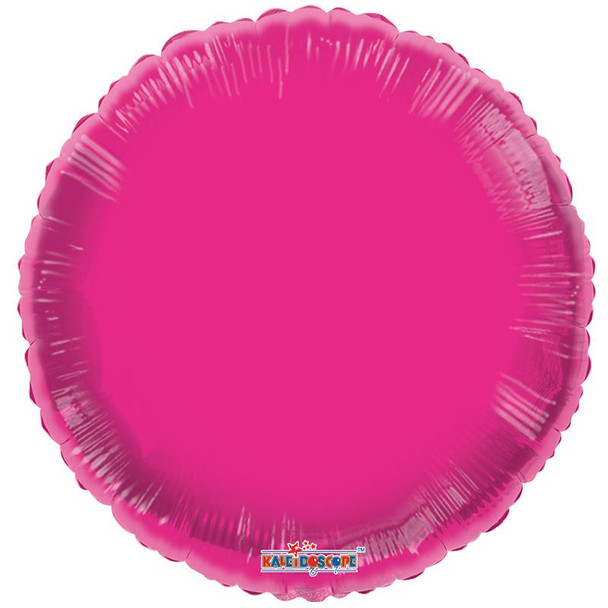 18"C Round Hot Pink Neon Gellibean flat (10 count)