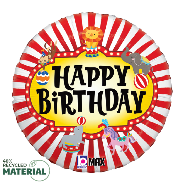 18"S Happy Birthday Circus Animals Pkg (5 count)