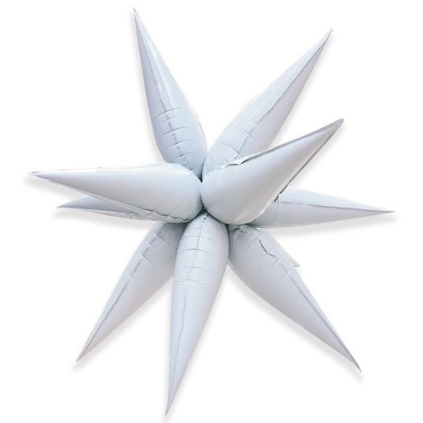 40"B Exploding Star White flat (1 count)