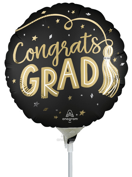 4"A Congrats Grad Twirling Tassels Air-Filled Only (10 count)
