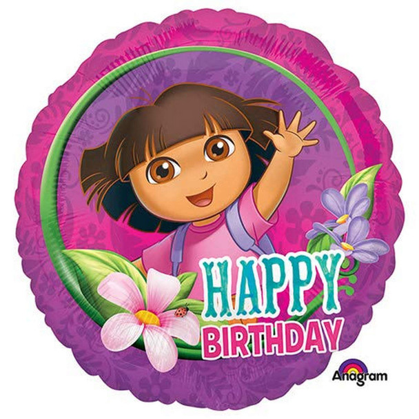 18”ACO Dora Happy Birthday flat (10 count)